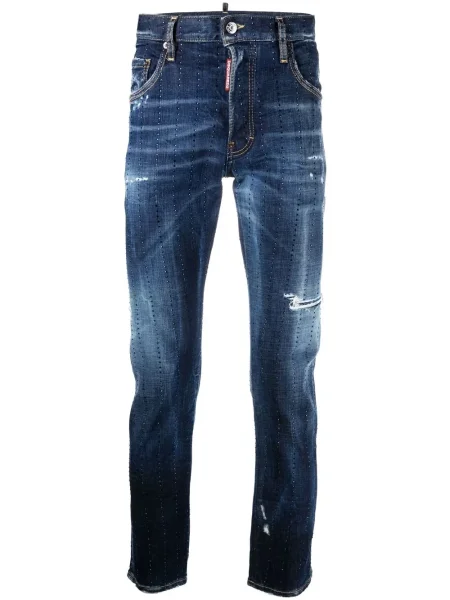 Blugi Dsquared2 zdrențuiți albastru