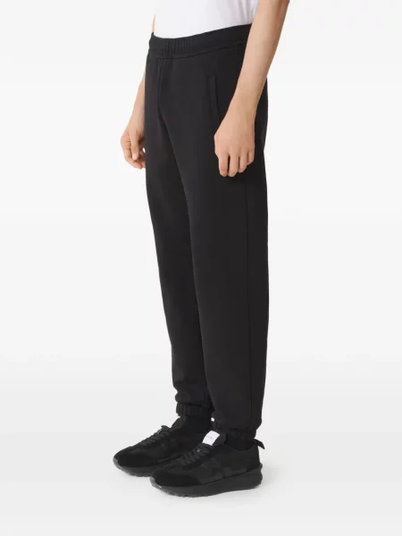 Pantaloni Lanvin cu aplicații alergare negru