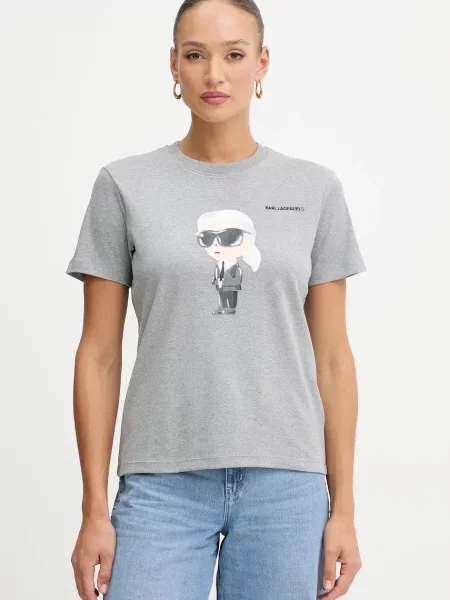 Karl Lagerfeld tričko šedé