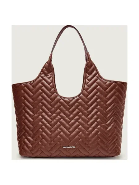 Karl Lagerfeld Geantă shopper K/BRICK maro