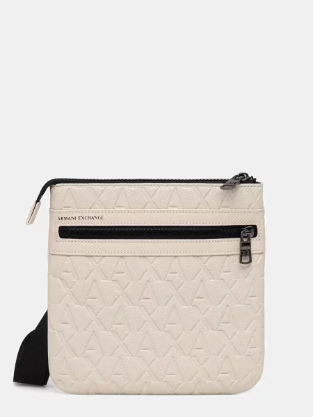 Armani Exchange geantă mică pentru bărbați bej