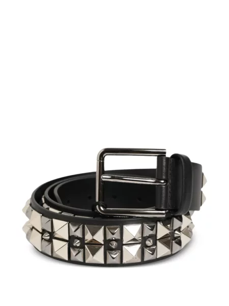 Curea Dolce & Gabbana din piele cu tepi negru