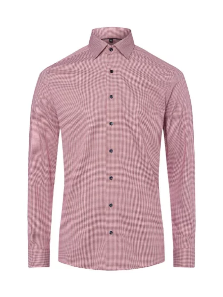 Finshley & Harding koszula biznesowa Mężczyźni Modern Fit czerwony|biały w kratkę 41 biała