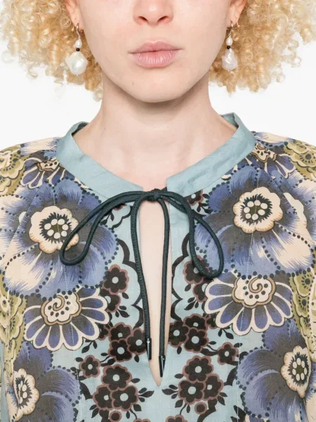 Bluză Alemais cu model floral cu imagine albastru