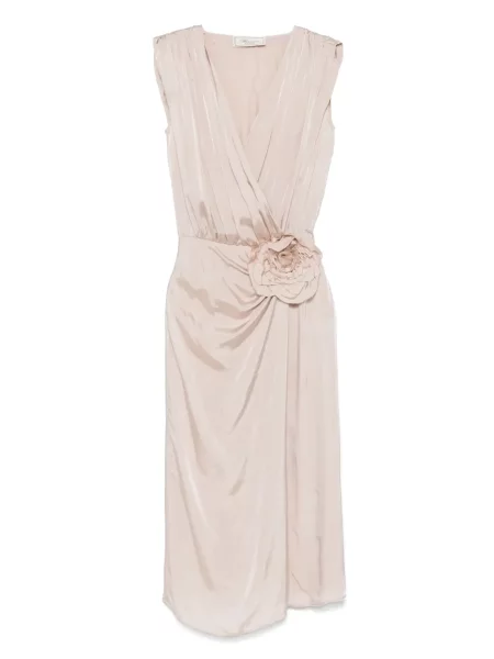 Rochie midi Blumarine din țesătură twill roz