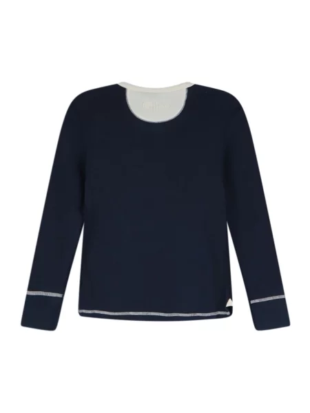 Dzianinowy sweter Chloe niebieski