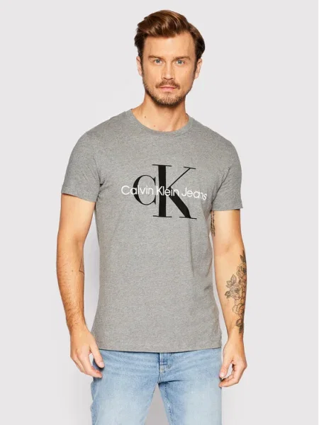 Tričko Calvin Klein Jeans sivá