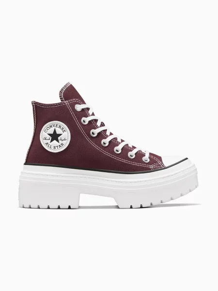 Високи кецове Converse Chuck Taylor All Star Lugged Heel бордо
