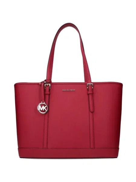 Geantă shopper Michael Kors din piele roșu