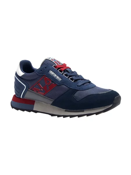 Sneakersy Napapijri skórzane niebieskie
