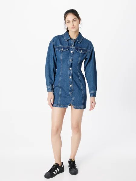 TOPSHOP Rochie tip bluză denim albastru