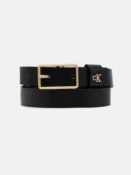 Calvin Klein pásek dámský kožený černý