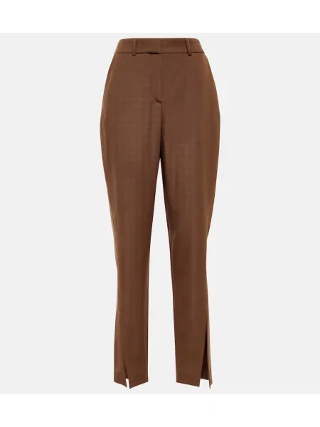 Pantaloni Balmain de lână maro
