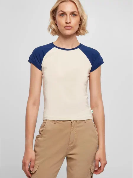 Koszulka Urban Classics retro ze stretchu biała