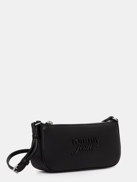 Tommy Jeans geantă cu imitație de piele negru