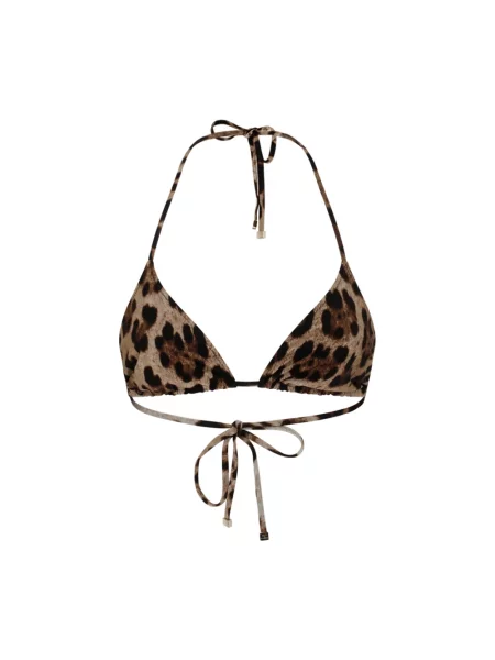 Top Dolce And Gabbana z nadrukiem w panterkę brązowy