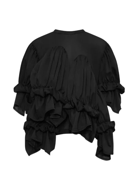 Bluză Comme Des Garçons cu volane negru