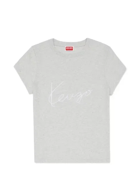 Tricou Kenzo cu broderie gri