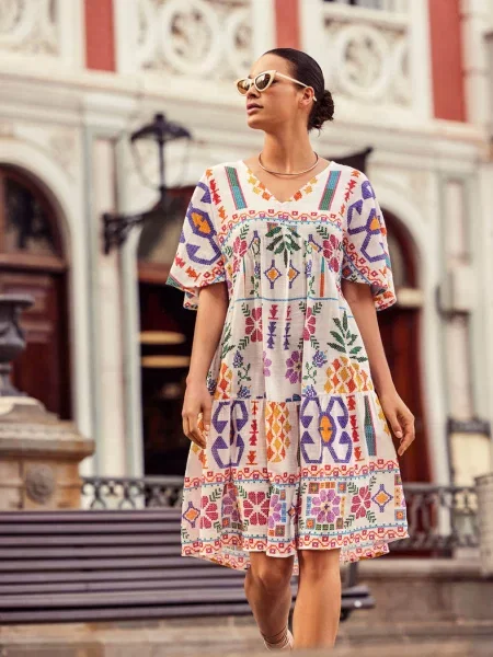 Летнее пляжное платье