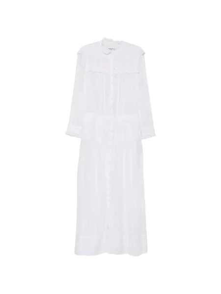 Rochie maxi Marant Etoile cu broderie alb