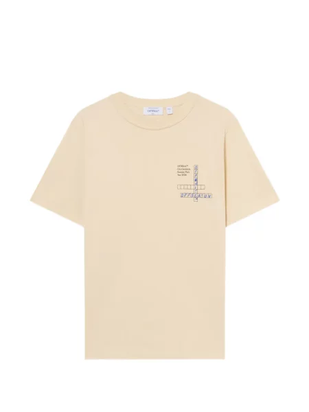 Tricou Off-white cu buline alb