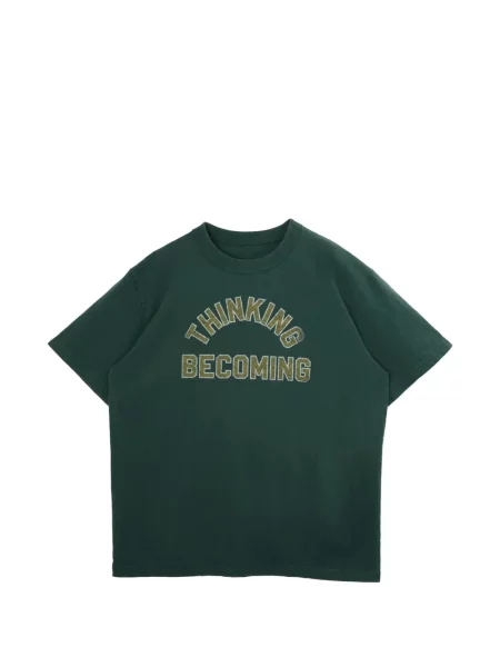 Tricou Sacai cu imagine cu decolteu rotund verde