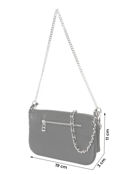 Zadig&Voltaire crossbody torbica usnjena ROCK NANO GRAINED LEATHER črna