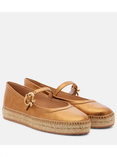 Espadrile Gianvito Rossi din piele auriu
