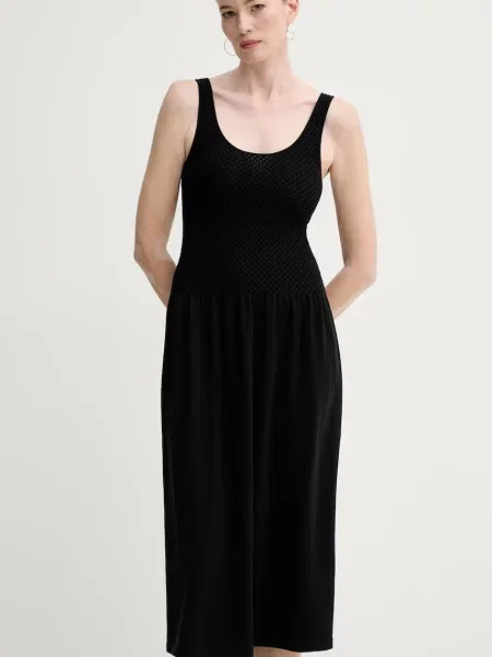 Theory rochie midi mulata negru