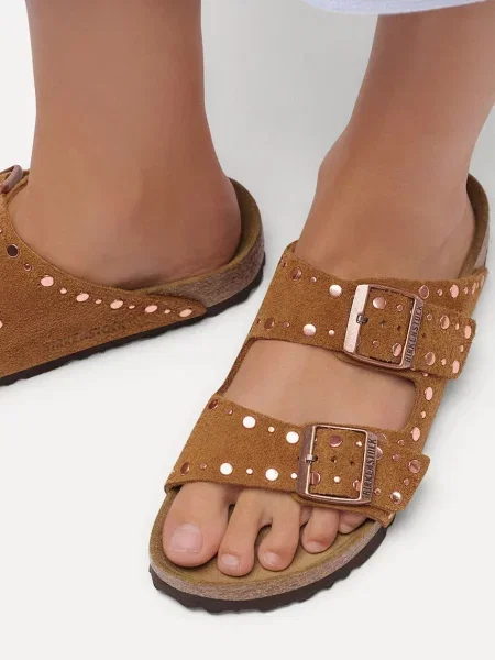 Замшевые шлепанцы Birkenstock