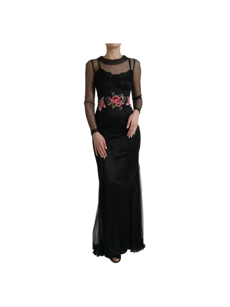 Sukienka Dolce And Gabbana z siateczki czarna