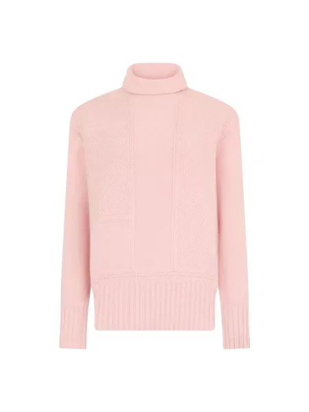 Sweter z golfem Malo z kaszmiru różowy