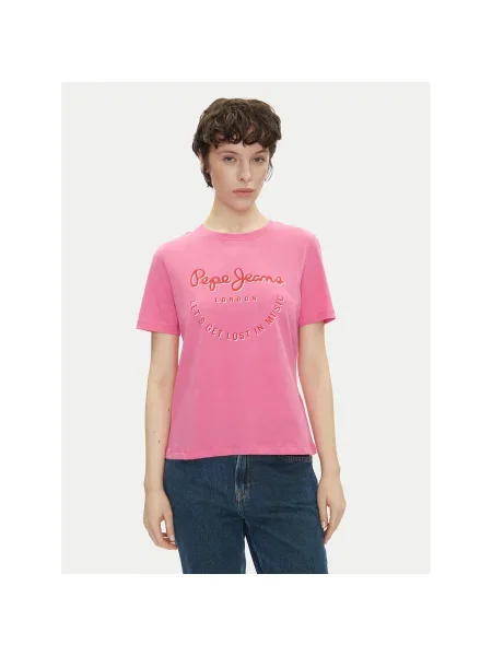 Pepe Jeans Póló Rumer Regular Fit rózsaszín