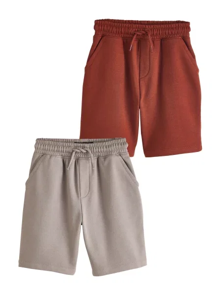 Next Pantaloni kitt / maro ruginiu alb