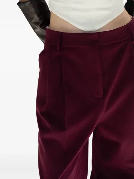 Pantaloni Rxquette plisate roșu