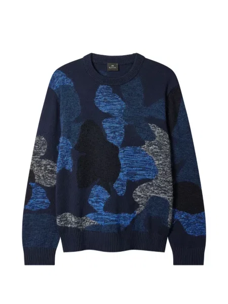 Pulover Ps Paul Smith cu model camuflaj albastru