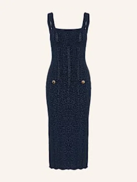 Retrofête Sukienka Koktajlowa Kins blau granatowa