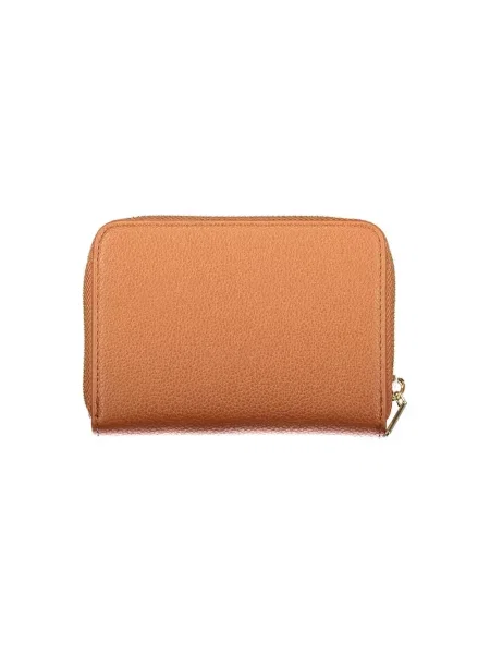 Lniany portfel Valentino Bags brązowy