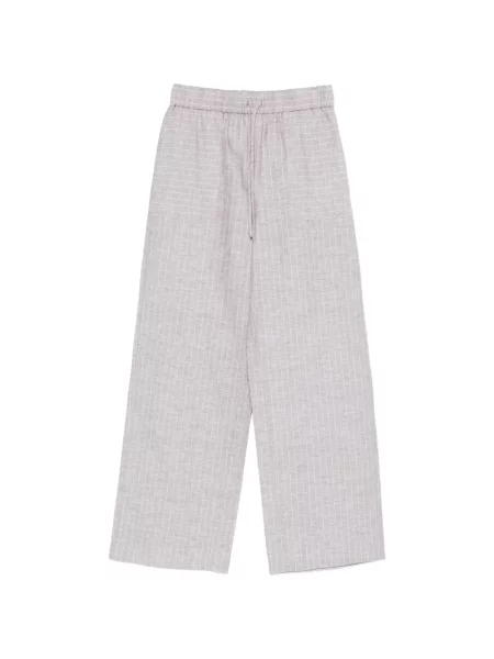 Pantaloni palazzo Max Mara cu dungi cu cordon