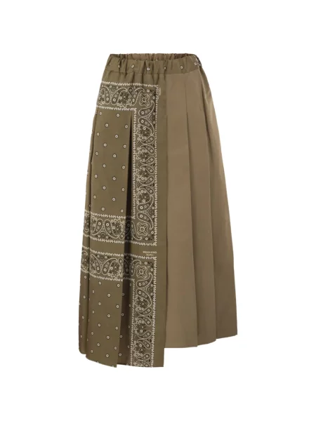 Fustă Weekend Max Mara din țesătură twill verde