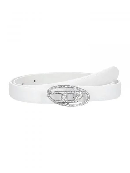 Diesel Usnjen pas OVAL D LOGO STRASS 20 bela