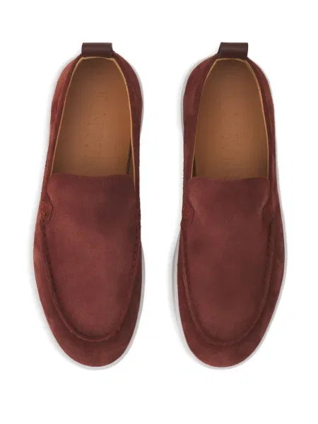 Sneakerși Lanvin din piele de căprioară maro