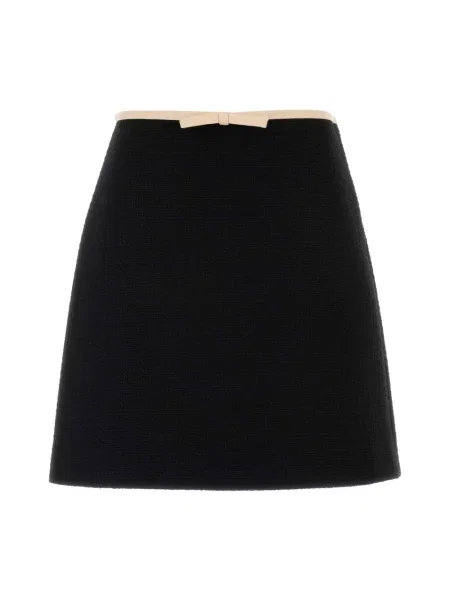 Mała mały spódnica mini Valentino Garavani tweedowa czarna