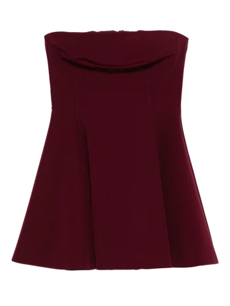 Mała sukienka mini Axel 113 bez ramiączek garniturowa czerwona