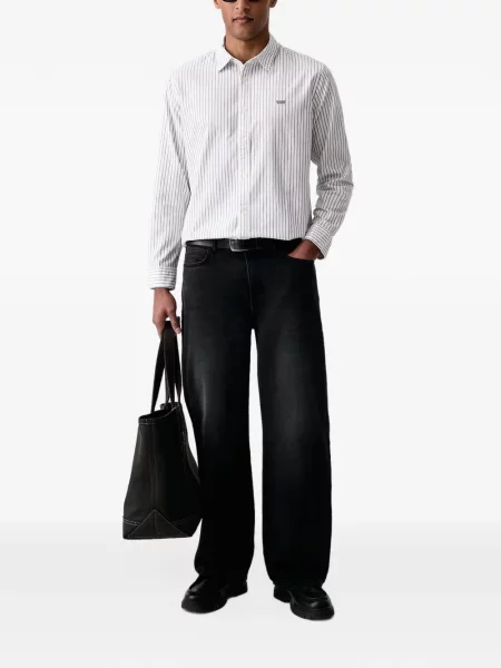Prugasti ruksak Levi's® visoki struk siva