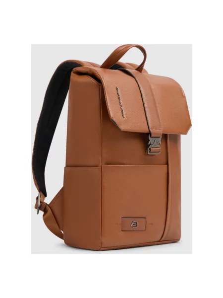Torba na laptopa Piquadro skórzana pomarańczowa