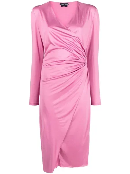 Rochie midi Tom Ford până la genunchi de costum roz