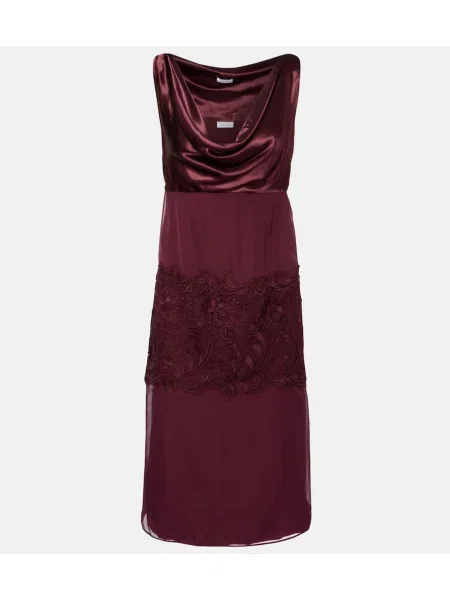 Rochie midi Ferragamo până la genunchi de costum bordo