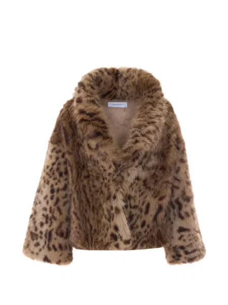 Geacă Bully cu imagine cu model leopard maro