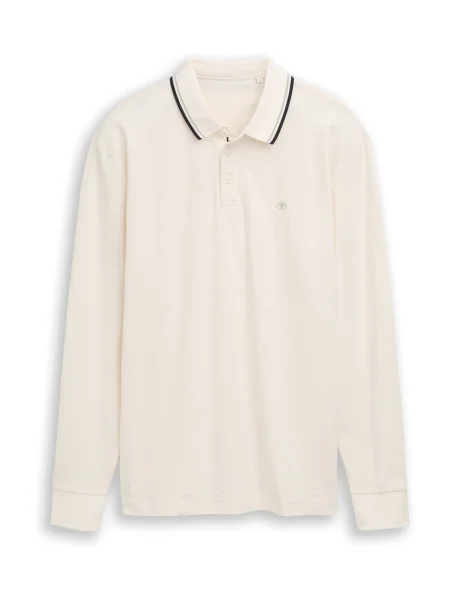 TOM TAILOR Tricou verde pastel / negru / murdar alb